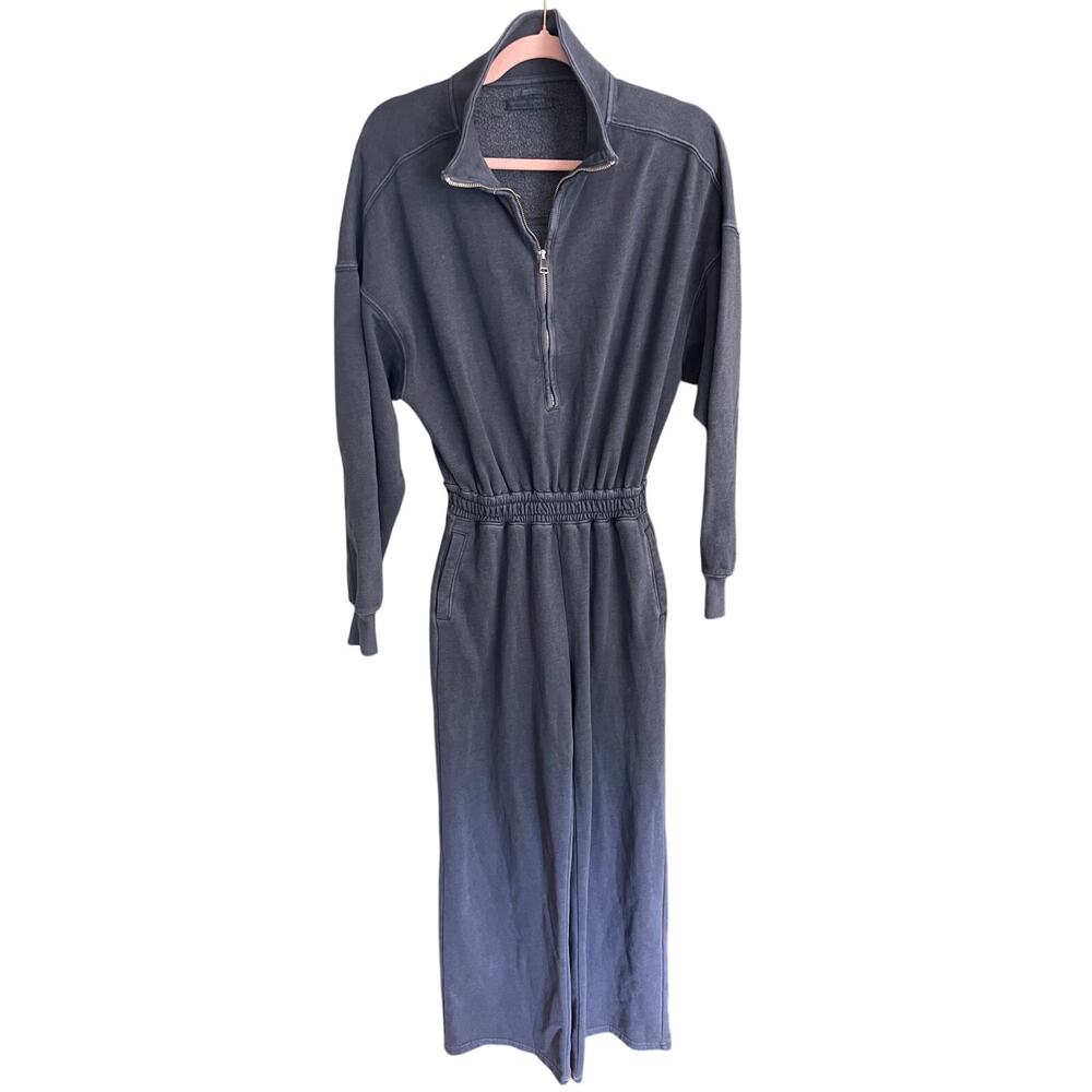 Abercrombie & Fitch Long Sleeve Half Zip Fleece Jumpsuit Size Womens XST XS Tall